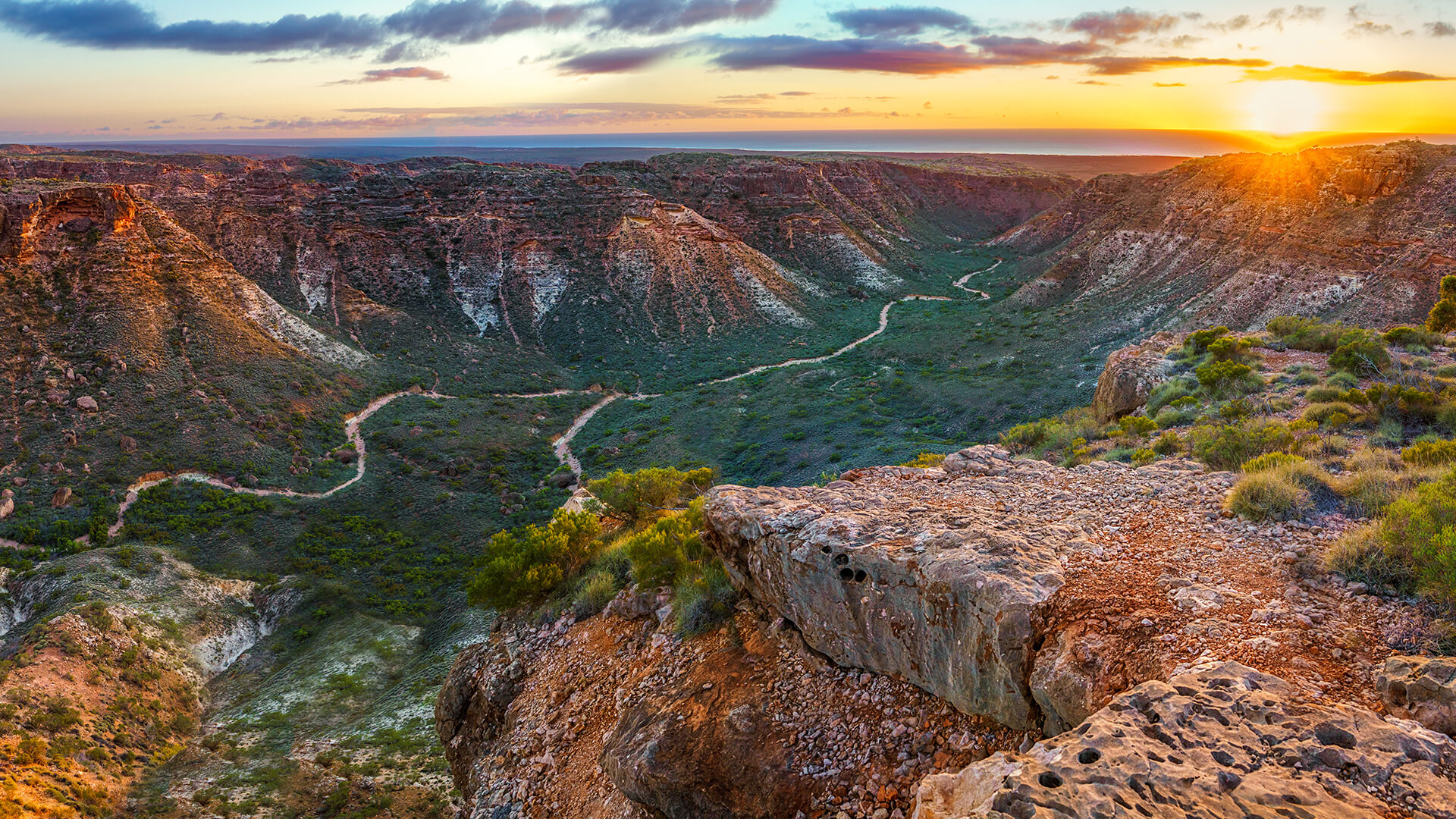 The WA NDIS Transition has begun - An aerial view of Charles Knife Canyon in Western Australia